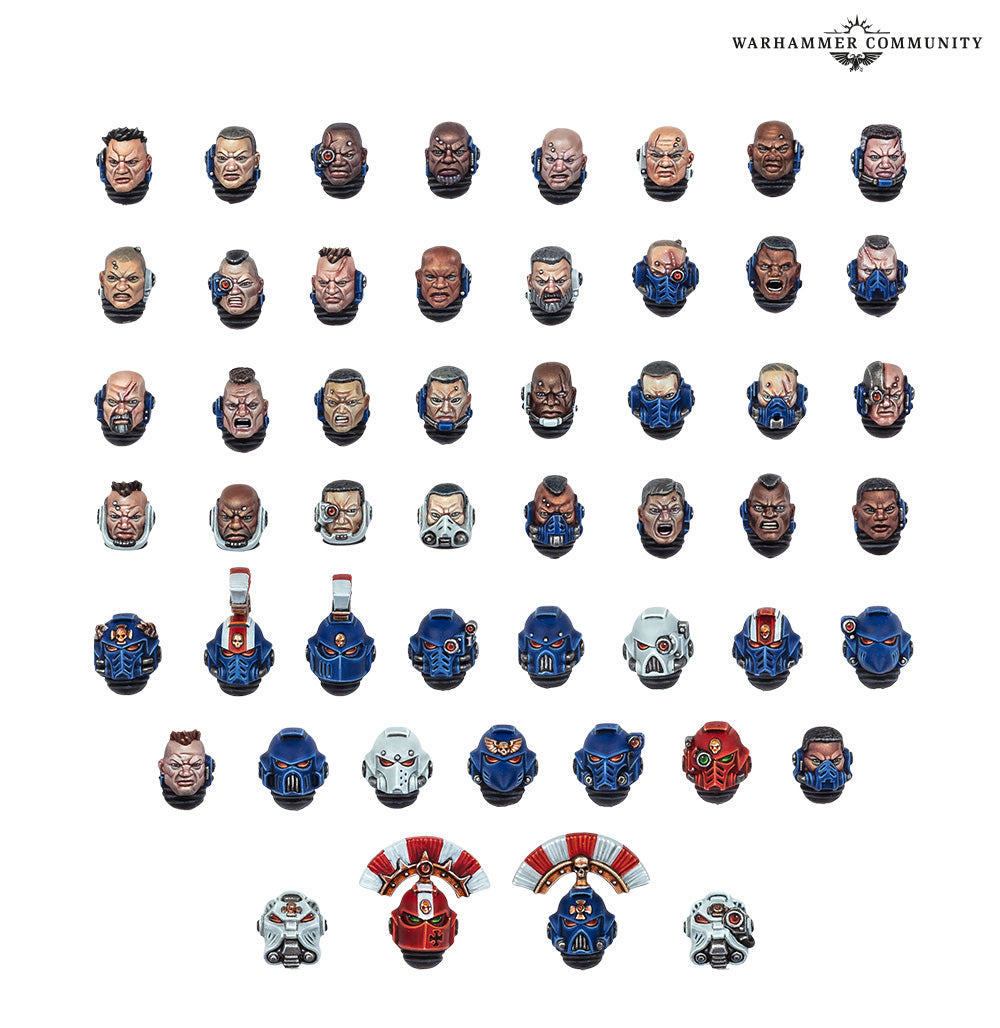 Space Marine Heads