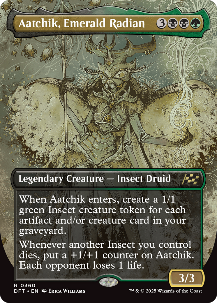 mtg rummage cards Aatchik, Emerald Radian (Borderless) [Aetherdrift] – Shop DMDave