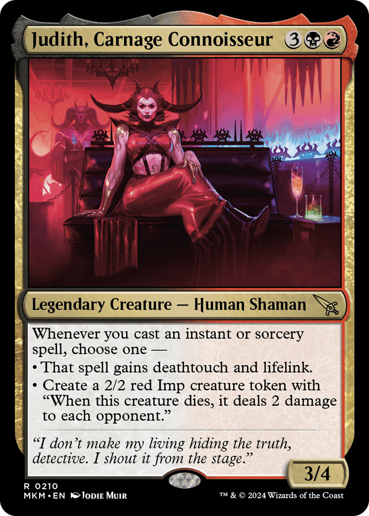 mtg karlov cards Judith, Carnage Connoisseur [Murders at Karlov Manor] – Shop DMDave