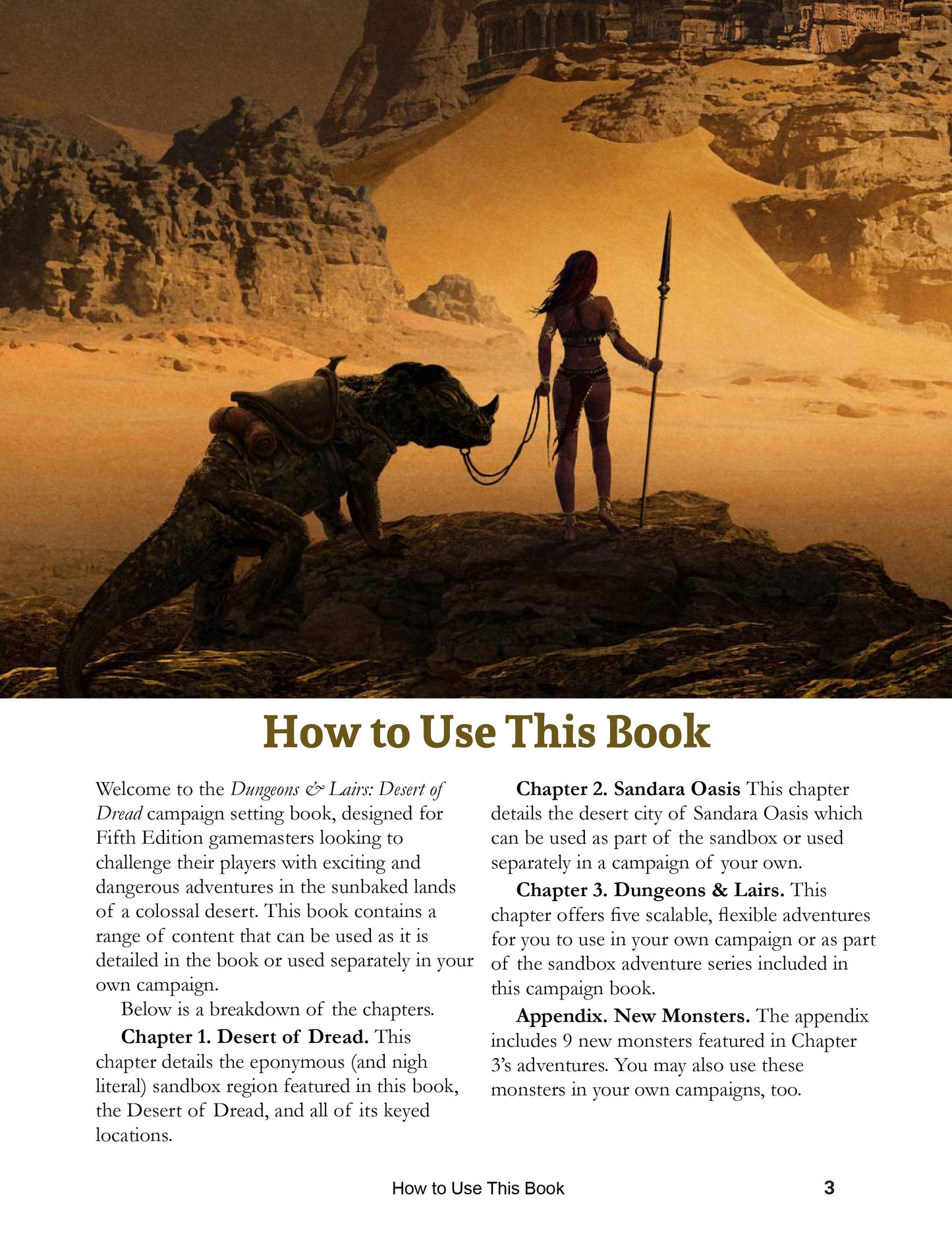 Dungeons & Lairs 4: Desert of Dread (PDF Only)