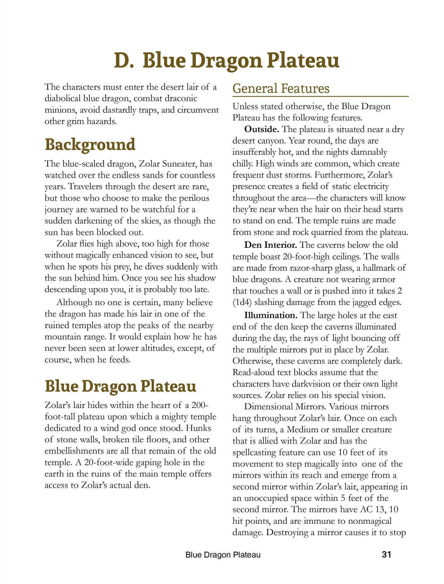 Dungeons & Lairs 4: Desert of Dread (PDF Only)
