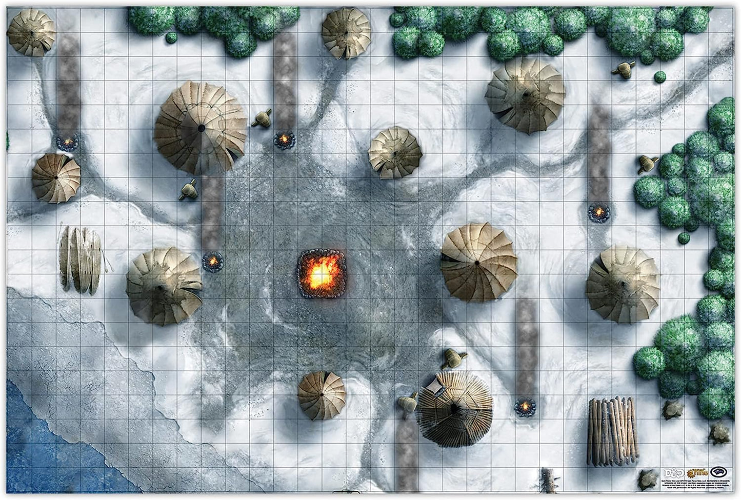 Gale Force Nine D&D: Icewind Dale Encounter: 2 Map Set - (2X 20x30) - GF9's Official Dungeons & Dragons Tapletop Maps