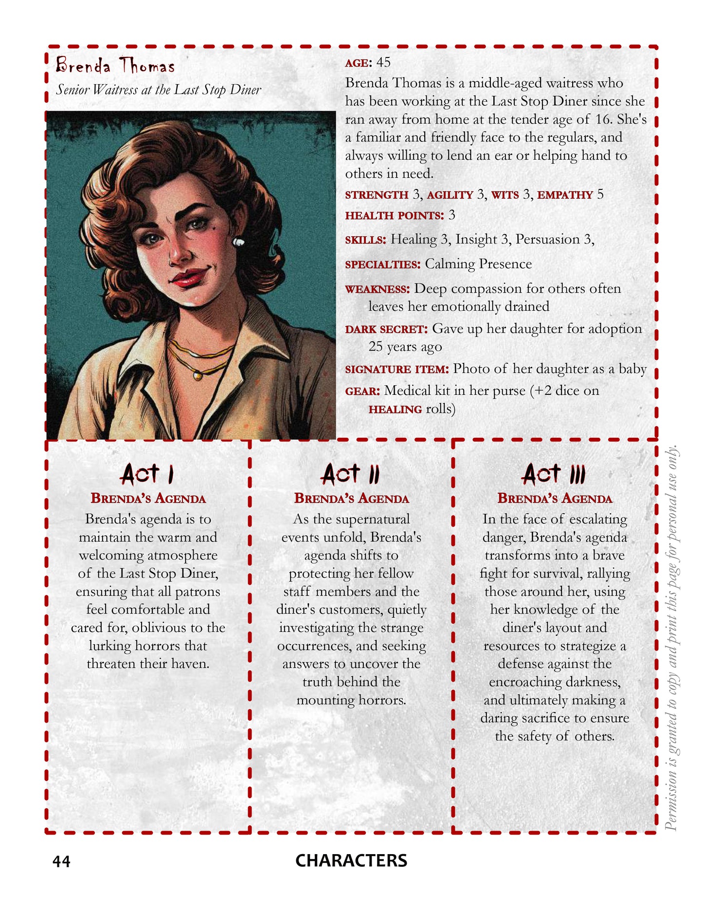 The Diner — A Scenario Book for the Horror RPG (PDF Only)