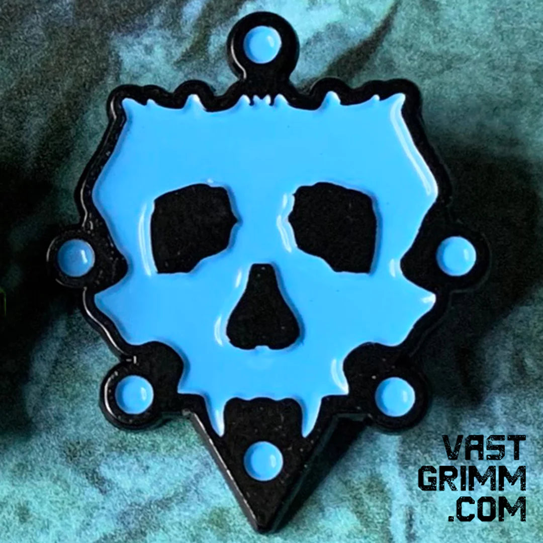 Vast Grimm: The Grimm Symbol Pin - Black and Cyan Enamel