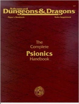 USED Advanced Dungeons and Dragons 2nd Edition Complete Psionics Handbook