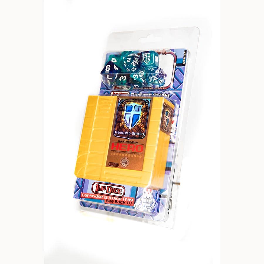 ONE-UP DICE: POLYHEDRAL CARTRIDGE 7CT SETS: RADIANT SHIELD