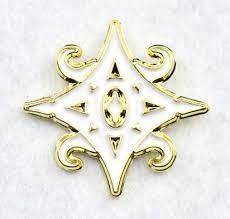 INFINITE BLACK: The Star of Azathoth Pin - Gold and White Enamel