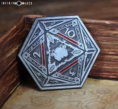 INFINITE BLACK: D2 COIN: CTHULHU (SILVER)