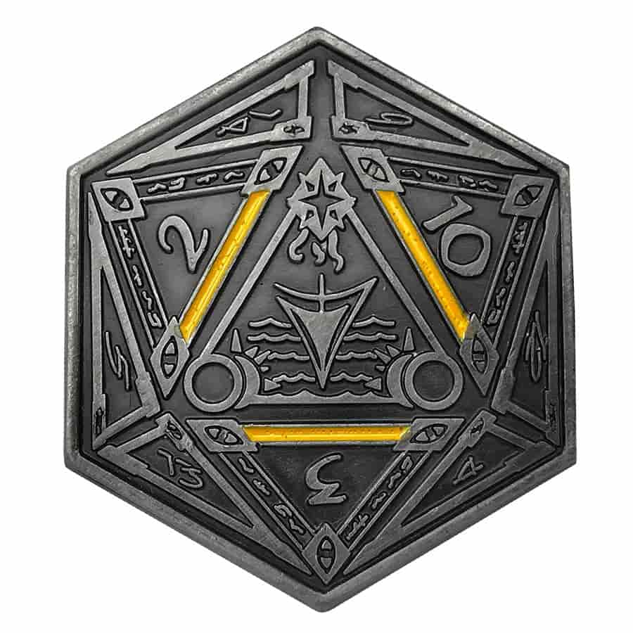 INFINITE BLACK: D2 COIN: YELLOW SIGN METAL (SILVER)