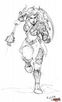 KARINA OF THE BLADE HUMAN CLERIC