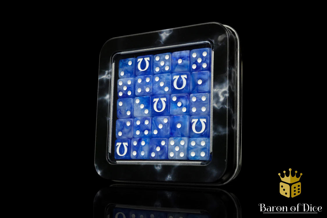 Omega Dice - White - Square Corner (25)