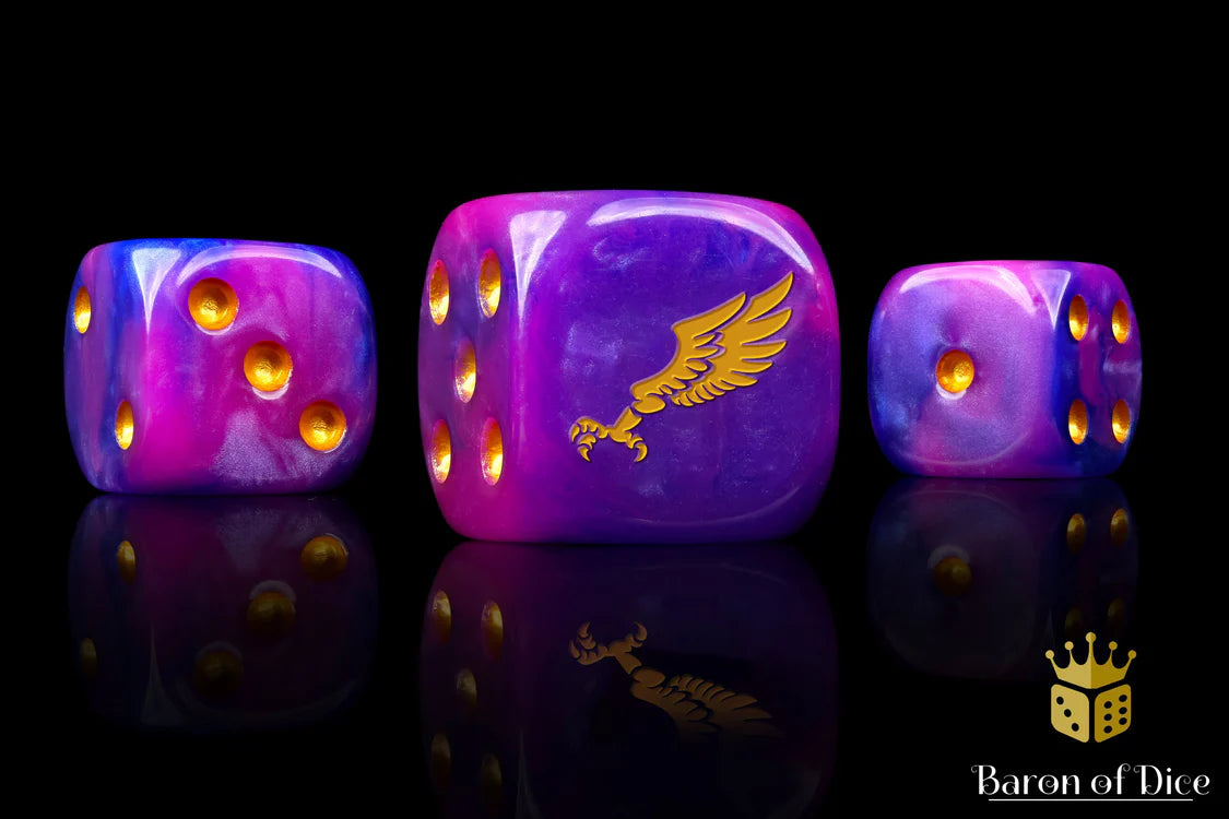 Children Of Profligacy Dice - Gold Inlay - Round Corner (25)
