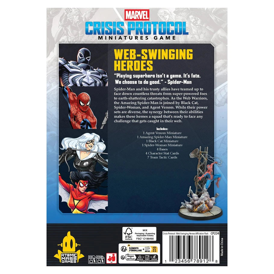 Marvel Crisis Protocol: Web-Swinging Heroes Affiliation Pack