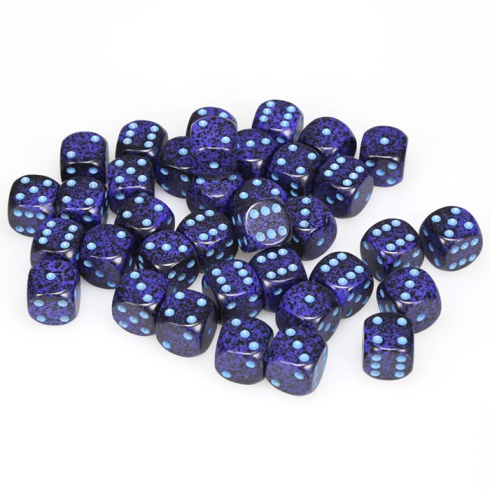 d6 Cube 12mm Speckled Cobalt (36)