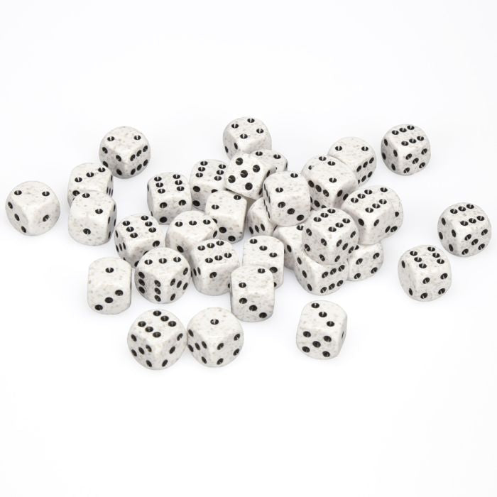 d6 Cube 12mm Speckled Arctic Camo (36)