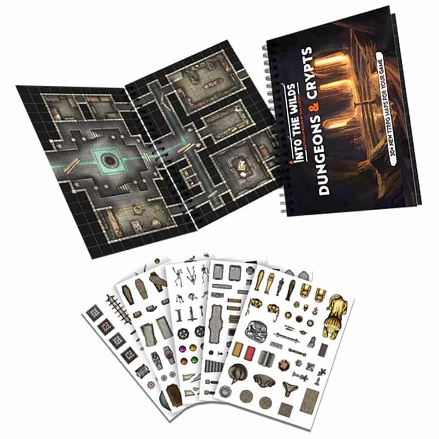 INTO THE WILDS: BATTLEMAP BOOKS: DUNGEONS AND CRYPTS
