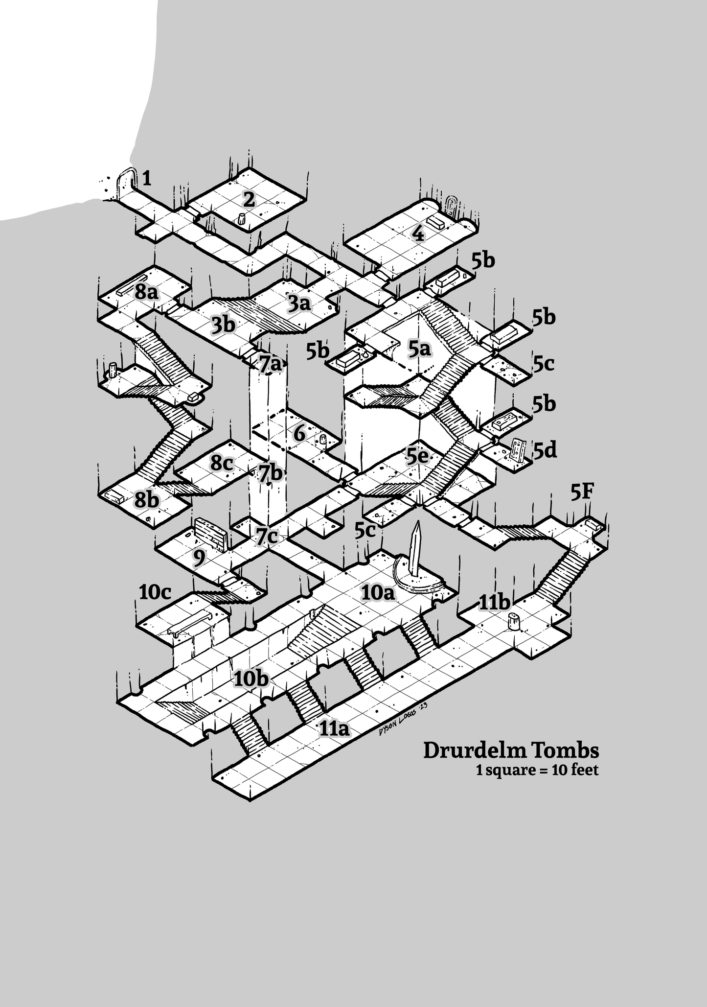 D&D 5e: Drurdelm Tombs (A Fifth Edition Adventure for Level 5) (PDF only)