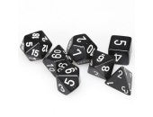 Opaque Polyhedral Black/white 7-Die set