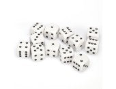 d6 Cube 16mm White/Black (12)