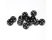 d6 Cube 16mm Black/White (12)