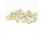 d6 Cube 12mm Opaque Ivory/Black (36)