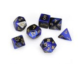 Gemini® Polyhedral Black-Blue/gold 7-Die set