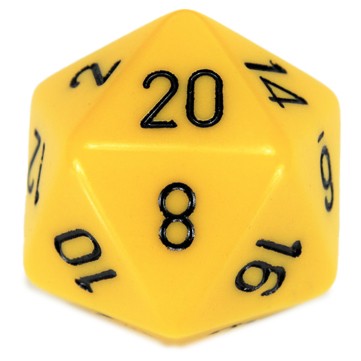 Chessex D20: Yellow/Black