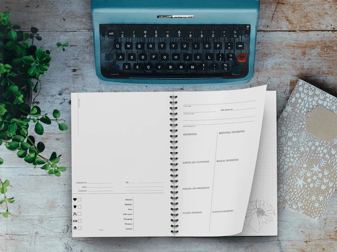 HERBALIST'S PRIMER NOTEBOOK SPIRALBOUND - BLACK AND WHITE