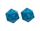 Teal Vivid Heavy Metal D20