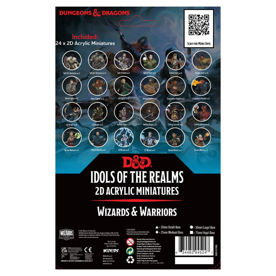 Dungeons & Dragons Fifth Edition: Idols of the Realms: 2D Acrylic Miniatures: Wizards & Warriors