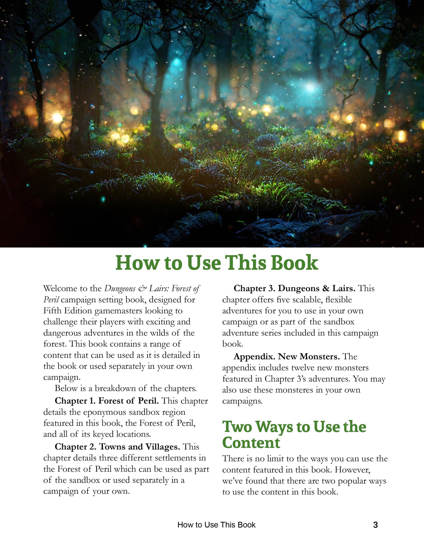 Dungeons & Lairs: Forest of Peril (PDF Only)