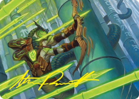 Bamboo Grove Archer Art Card (Gold-Stamped Signature) [Kamigawa: Neon –  Shop DMDave