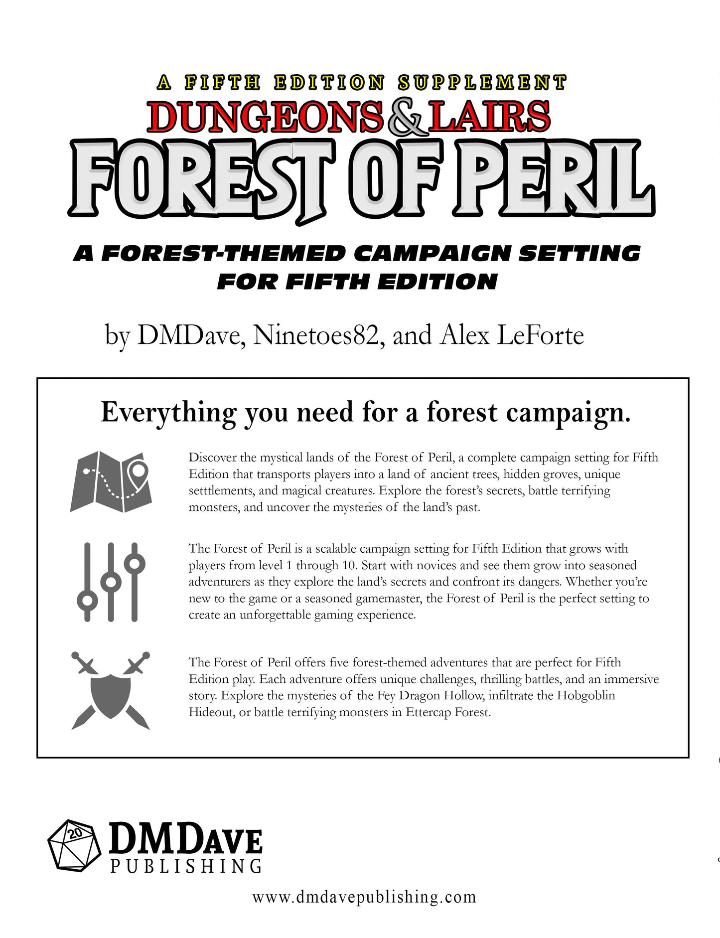 Dungeons & Lairs: Forest of Peril (PDF Only)