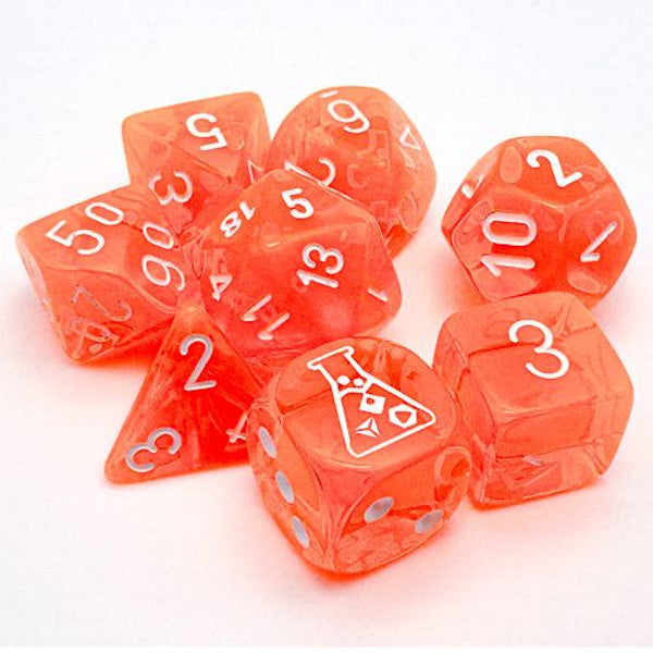 7-set Translucent Neon Orange with white