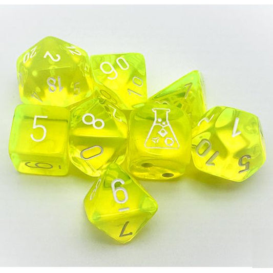 7-set Translucent Neon Yellow with white
