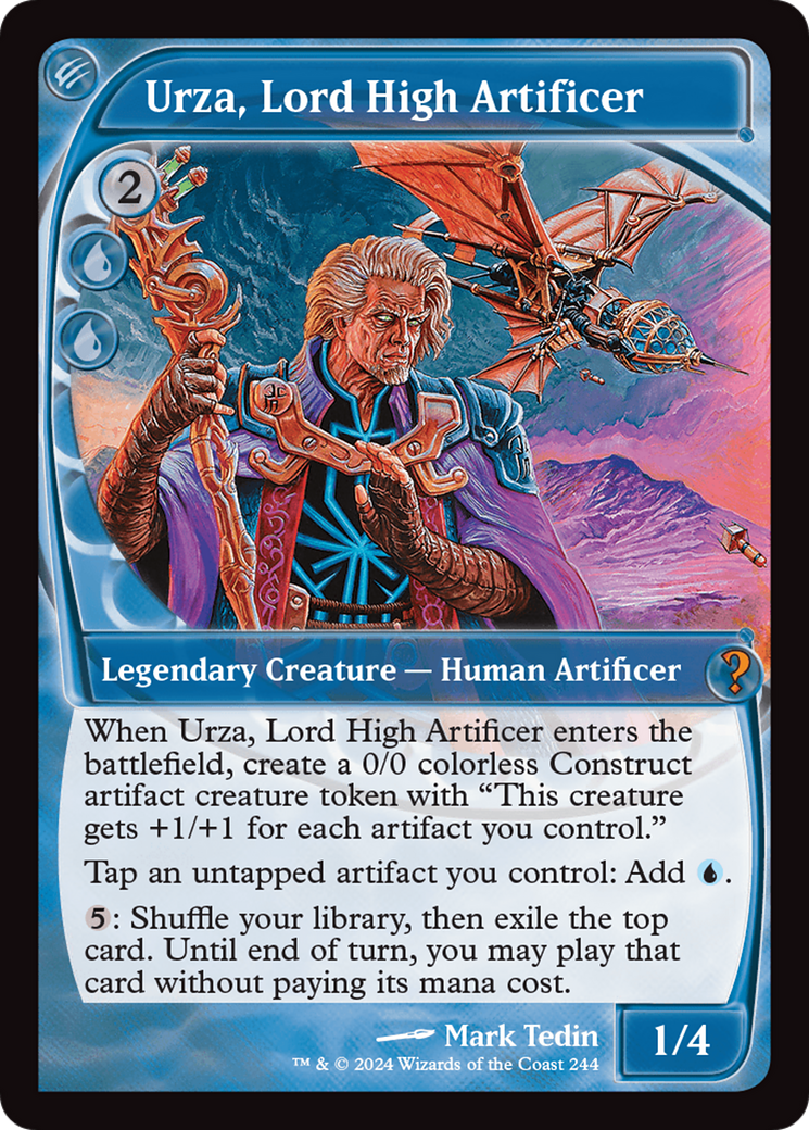 urza mtg card Elite Commander Artifacts Deck - Mono Blue - Urza, Lord High Artificer - EDH cEDH - 100 - Custom Magic The Gathering Deck Legendary Creature The Brothers' War Card Stories,