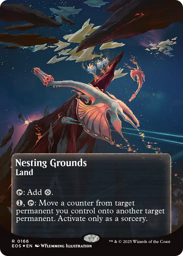 Nesting Grounds (0166) (Borderless) (Galaxy Foil) [Edge of Eternities: Stellar Sights]