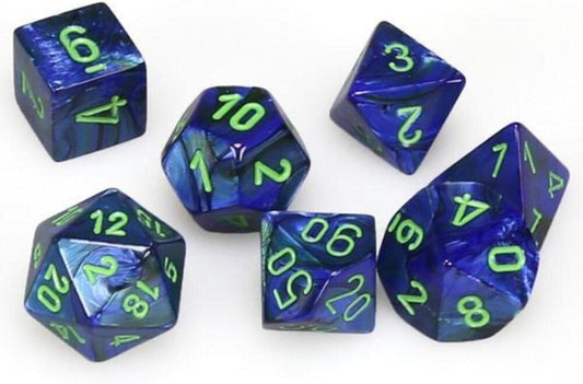 Lustrous® Polyhedral Dark Blue with Green