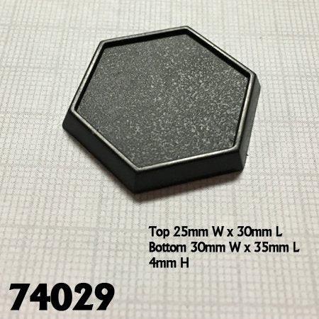 1INCH HEX PLASTIC GAMING BASE (20)