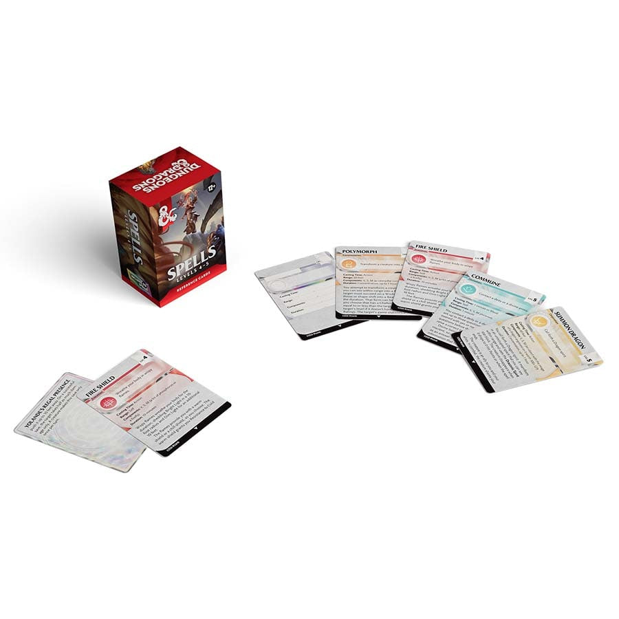 DUNGEONS AND DRAGONS REFERENCE CARDS: SPELLS 3 (LEVELS 4-5)