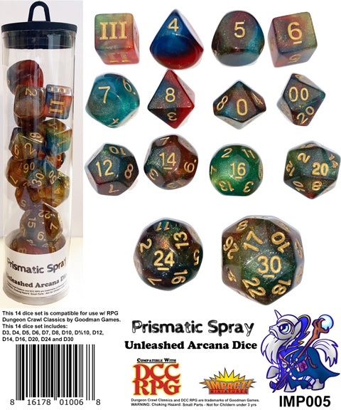 Prismatic Spray Dice Set