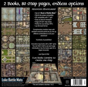 Castles, Crypts and Caverns Books of Battle Mats 2 Book Set