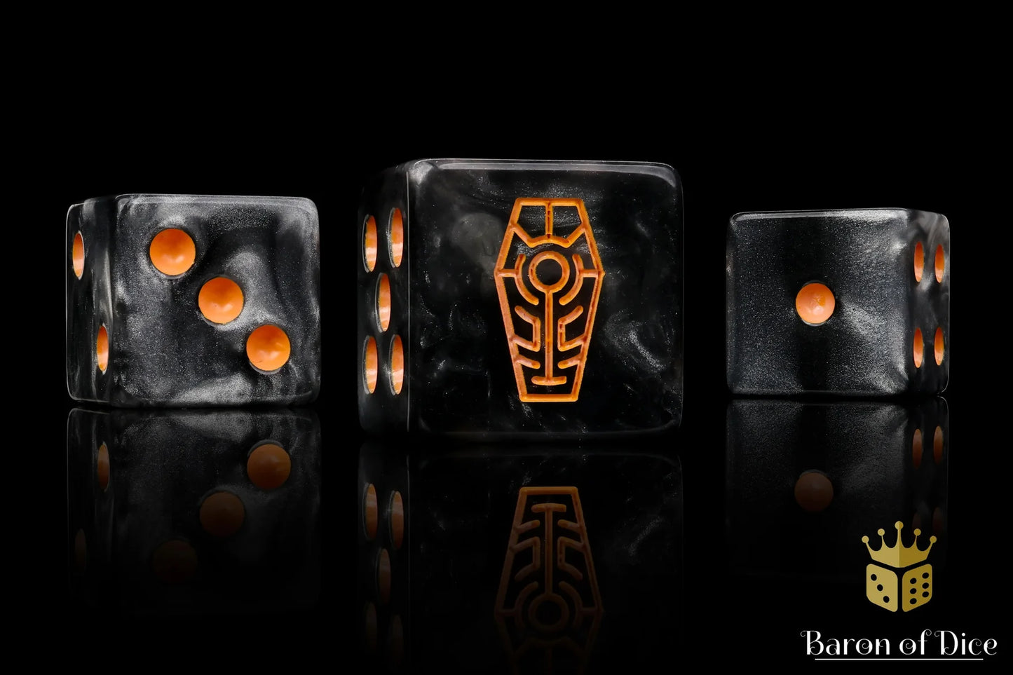 Day of the Dead Dice - Orange Coffin x50