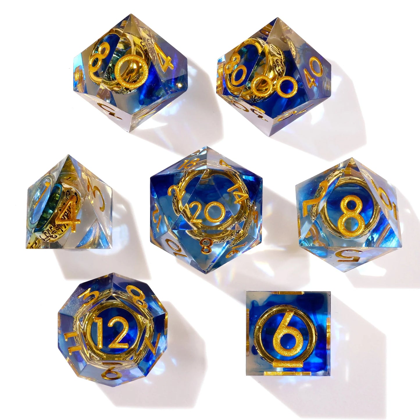 Lost Ring Sharp Edge RPG Dice Set - 7 Pieces