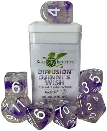 Djinni’s Wish Set of 15 Dice - Roll 4 Initiative