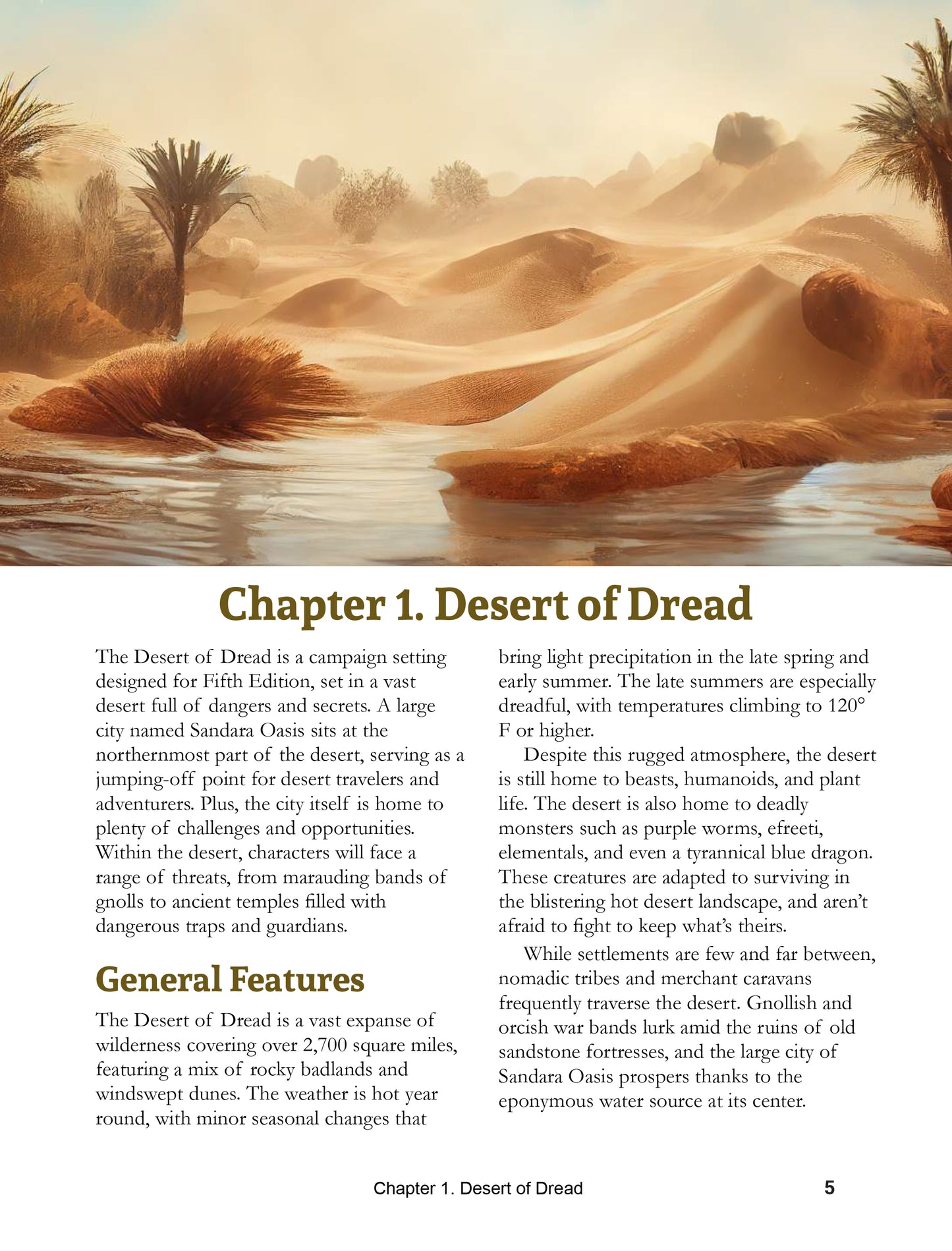 Dungeons & Lairs 4: Desert of Dread Softcover and PDF