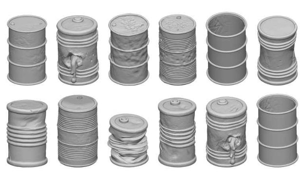 Metal Barrels 1:48