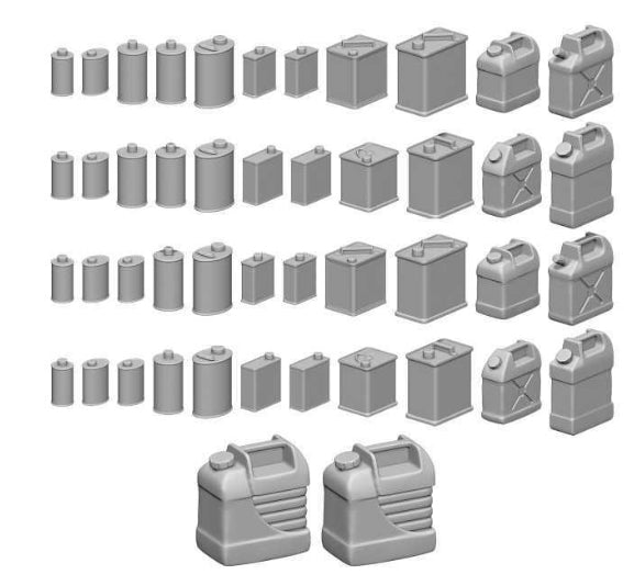 Resin Oil Cans 1:48-1:35