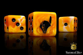 Robot Helm Dice - Ochre x50