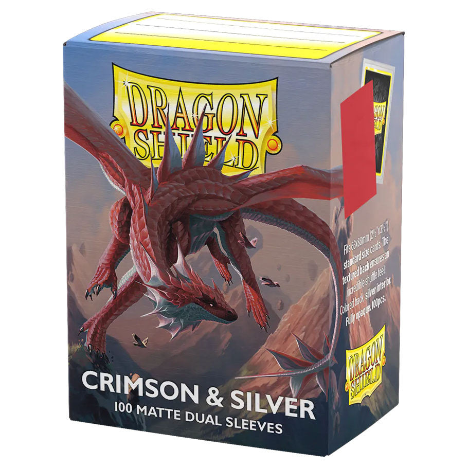 Deck Protector: Dual Matte: Crimson & Silver